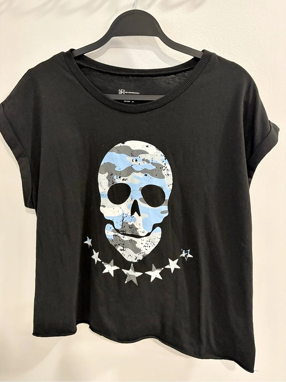 No Boundaries Skull Graphic Short Sleeve Tee Size XXXL NWT